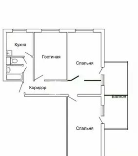 Планировка трехкомнатной квартиры улучшенной