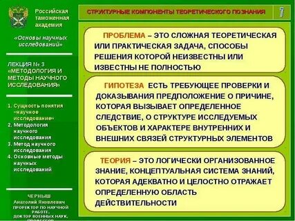 Научная основа теории