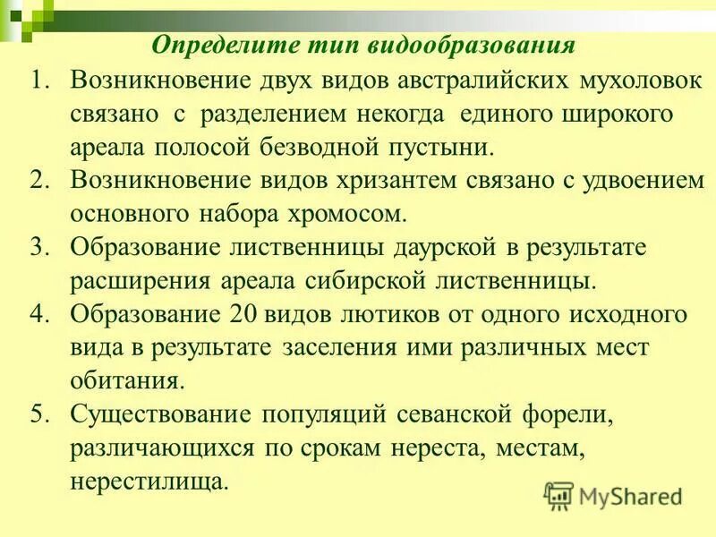 Тест основные направления эволюции 9 класс