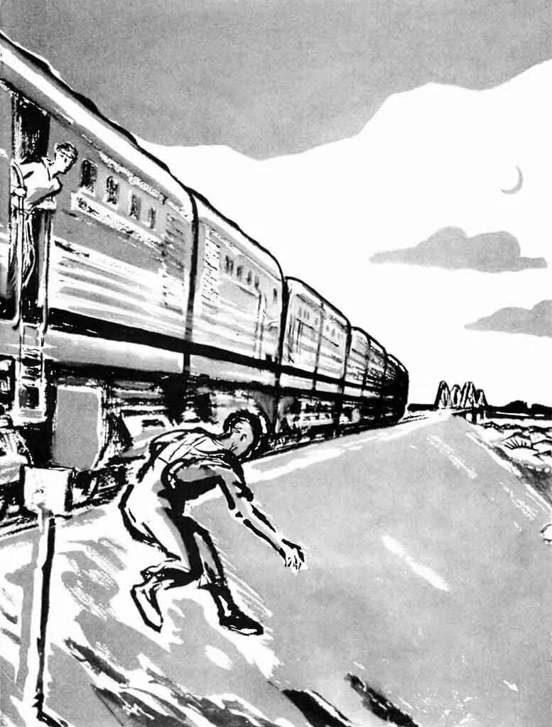До отхода поезда оставалось всего несколько