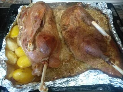 Сколько готовить гуся в рукаве