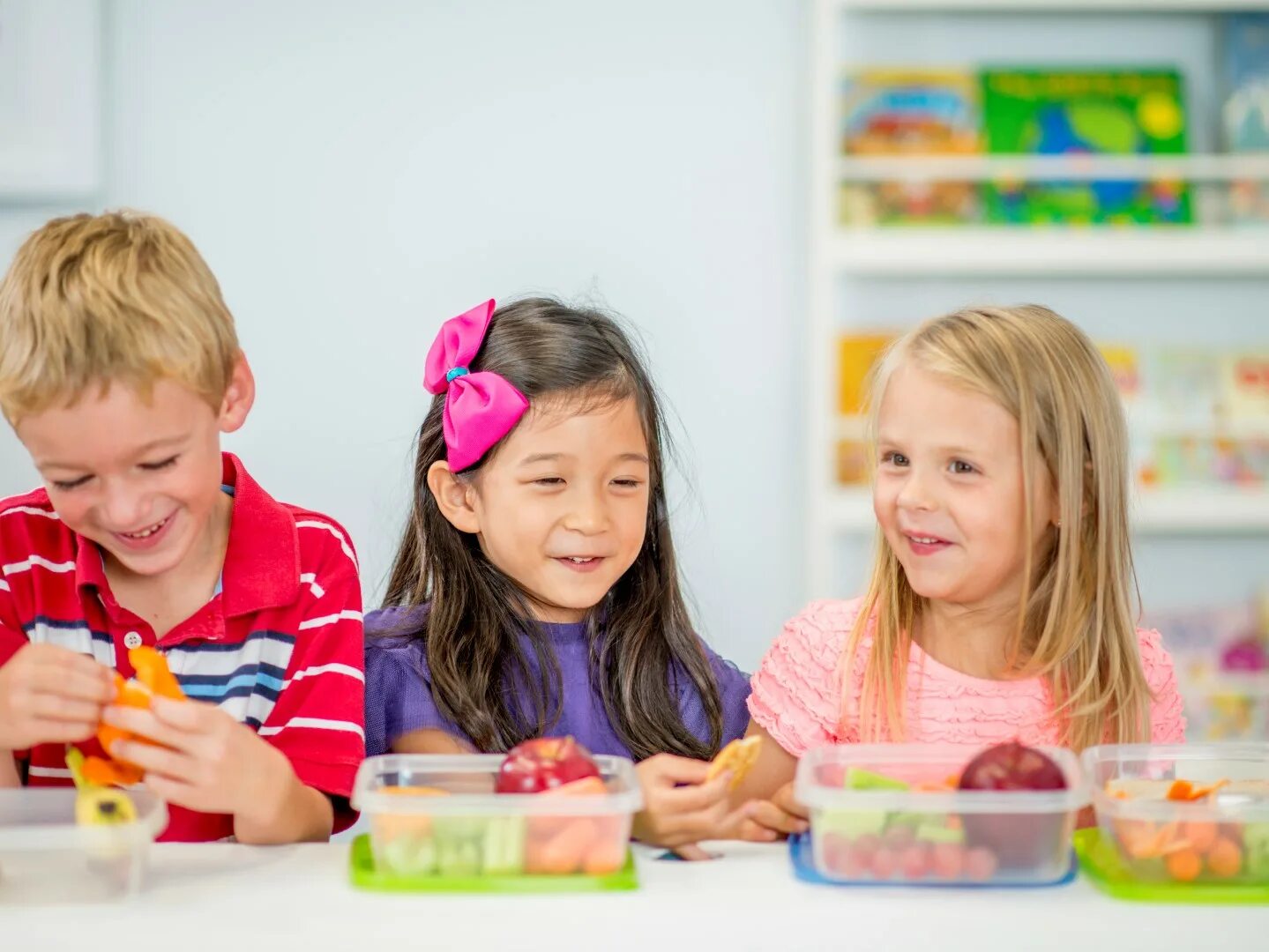 The children are making something to eat
