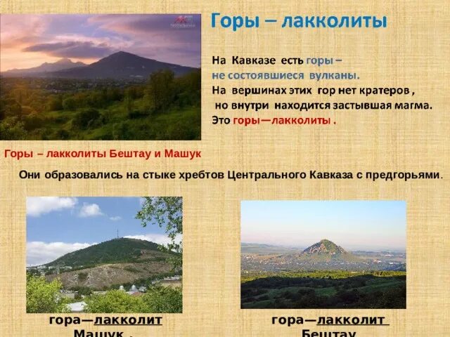 Вулкан формы рельефа