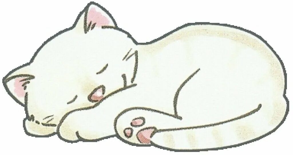 Игры спящий кот. Спящий кот рисунок.