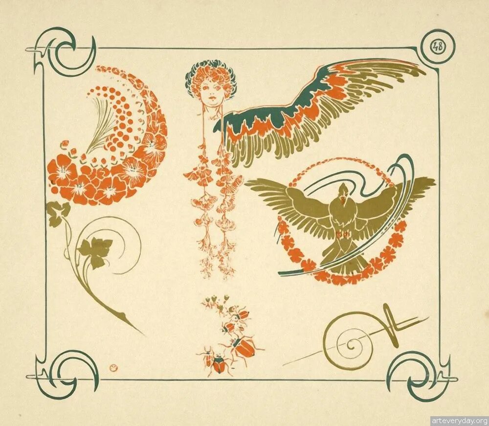 Морис пийар–верней (1869–1942) орнаменты,. Орнаменты модерна и ар нуво. Альбом орнаментов в стиле арт нуво. Мысль не нуждается в орнаменте. Элемент узора в стиле модерн (ар-нуво).