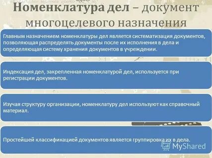 Номенклатурное дело это