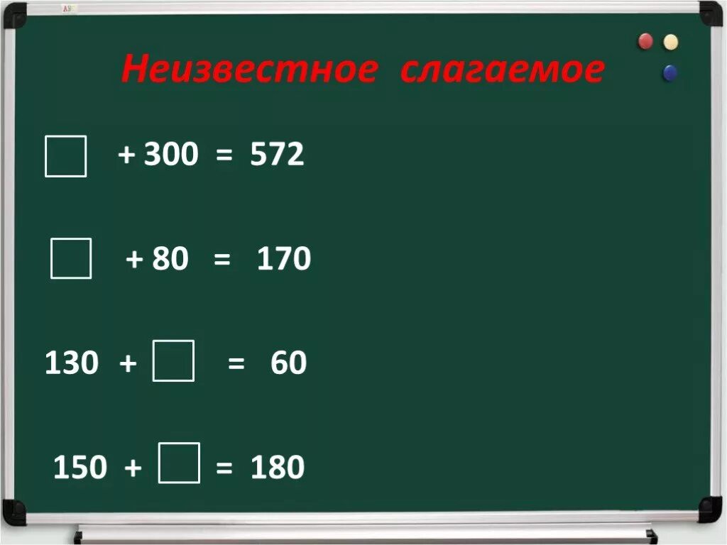 Нахождение неизвестного слагаемого 4 класс карточки уравнения