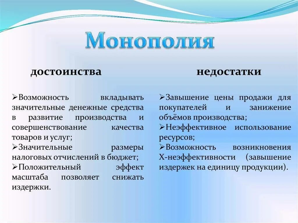 Монополизация услуг