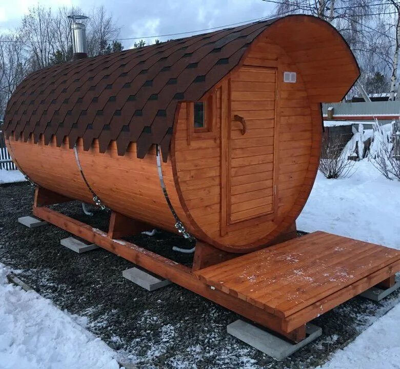 Баня бочка 4 метра. Водоснабжение бани бочки. Фундамент для бани бочки. Купить баню в череповце