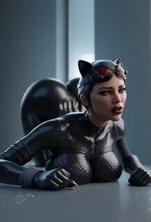 Catwoman,tetona, mejor calidad, calidad asombrosa,culo arriba en el piso,en...