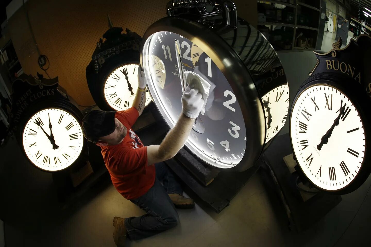 Put on clock