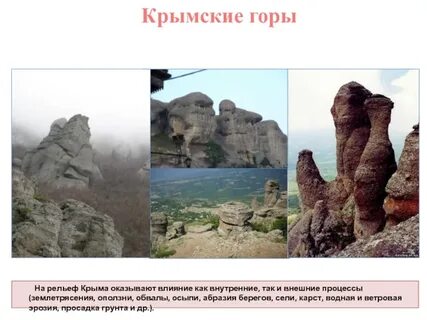 Рельеф крымских гор