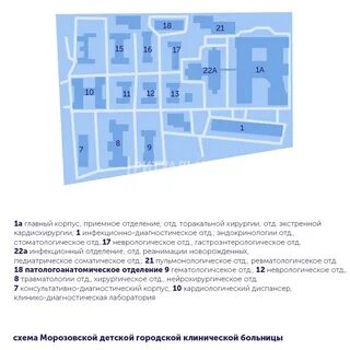 План морозовской больницы с корпусами