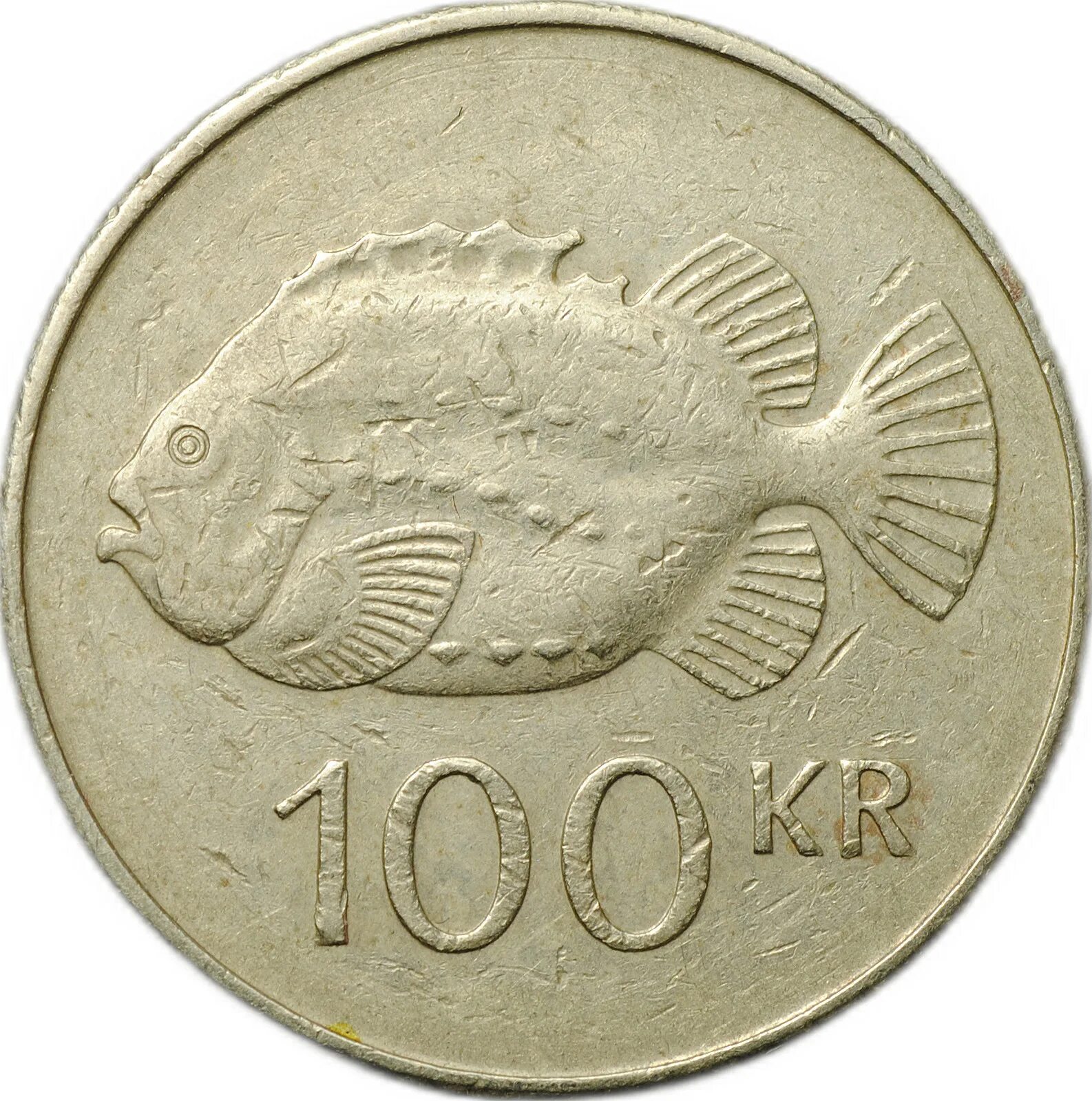 100 крон. Монеты Исландия 1959. Монеты Исландии каталог.