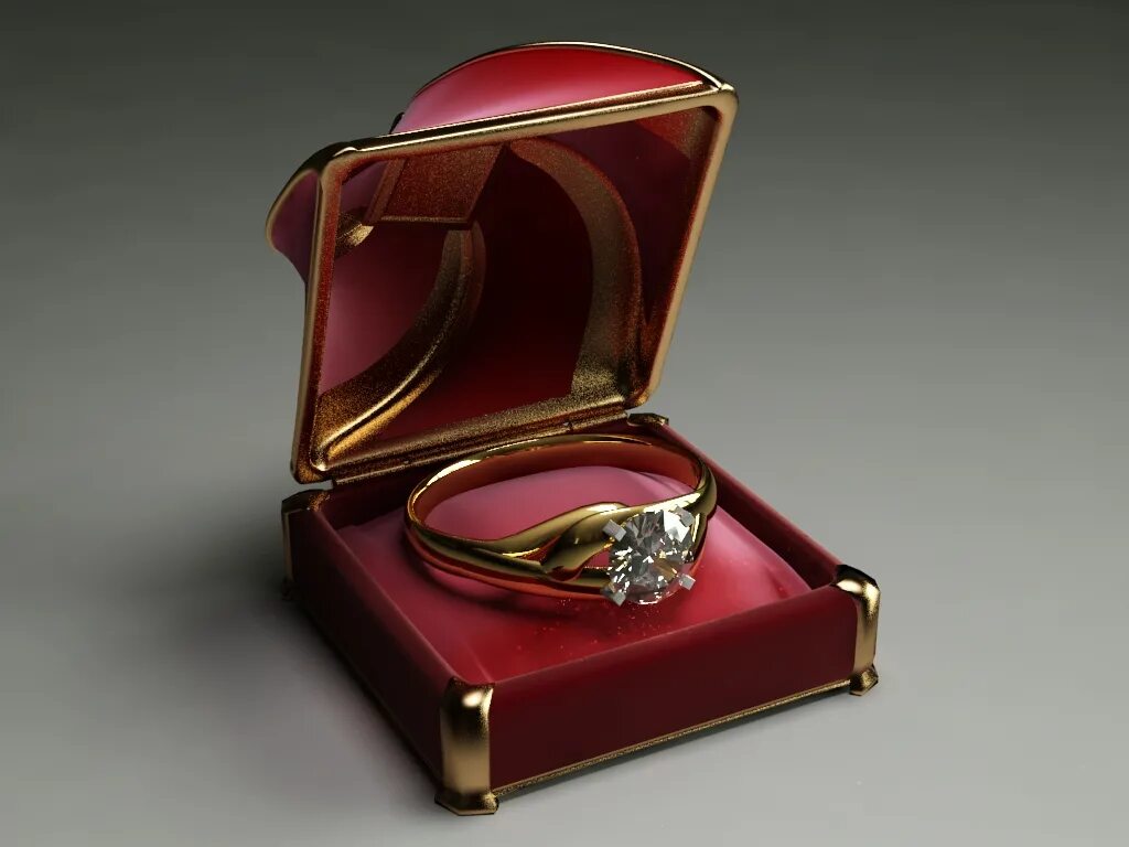 Золотой подарок жене. Кольцо в коробочке. Красивый футляр для кольца. Обручальное кольцо в коробочке. Дорогие подарки для женщин.