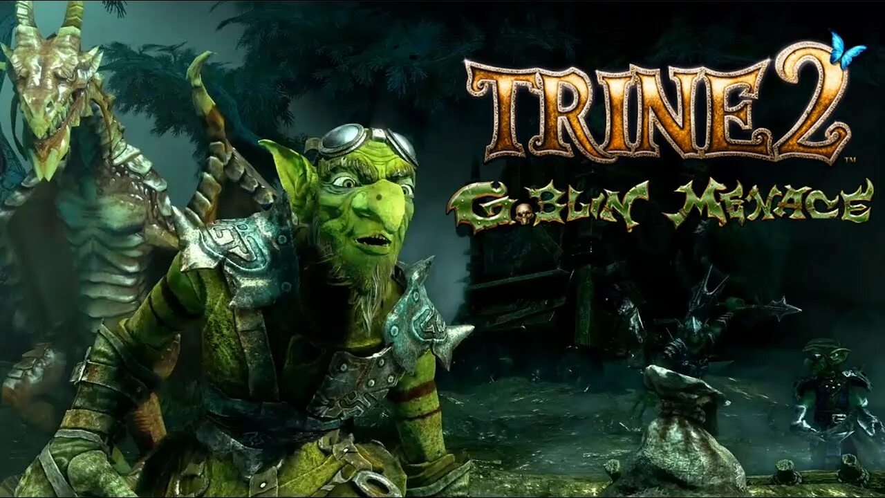 Святые 2 гоблин. Trine 2: Goblin Menace. Гоблин в Трайн 2. Trine 2 Goblin Menace фон.