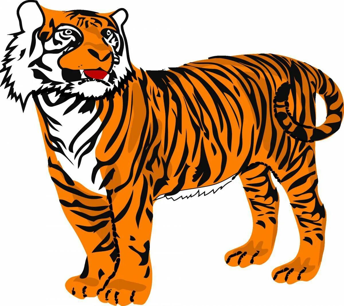 Картинка тигра для детей