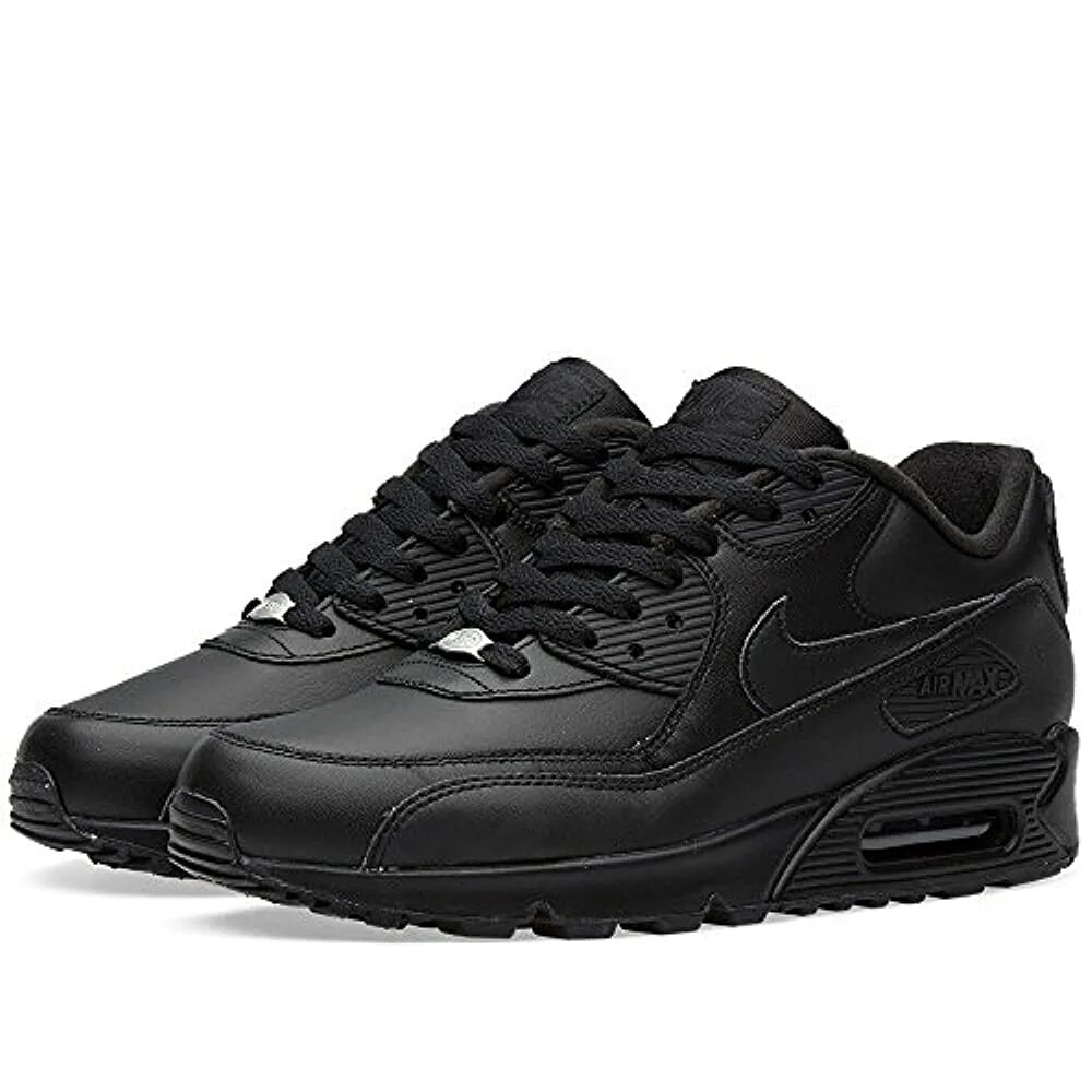 Купить черные кроссовки. Кроссовки Nike Air Max 90 Leather Black. Nike Air Max 90 черные. Nike Air Max 90 Black кожа. Nike Air Max 90 мужские черные кожаные.