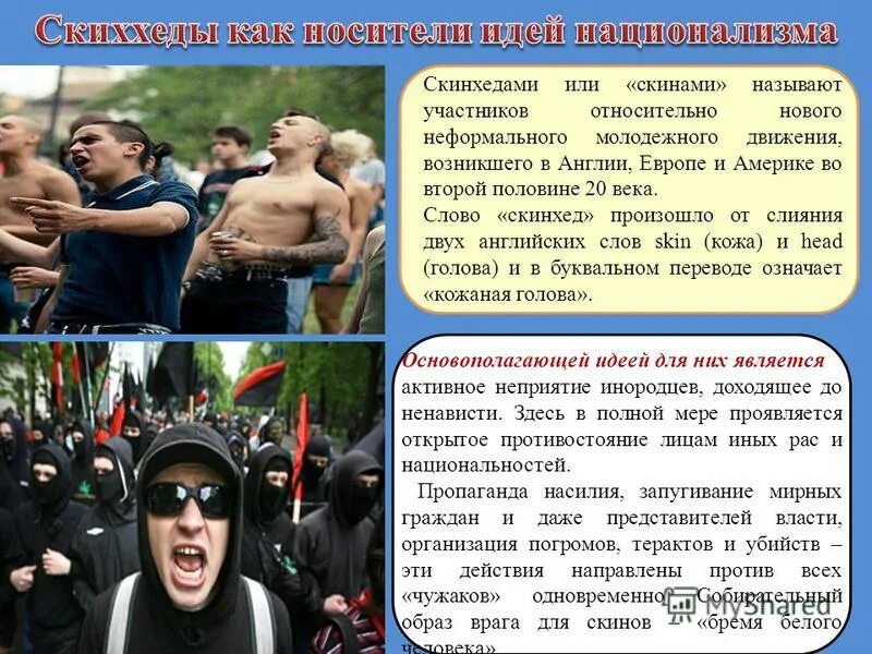 молодежный экстремизм и молодежная субкультура