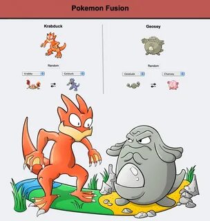 Gnarlee: Pokémon Fusion: Krabduck vs Geosey