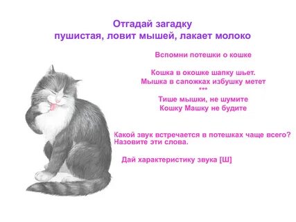 Пушистый кот предложение 1 класс