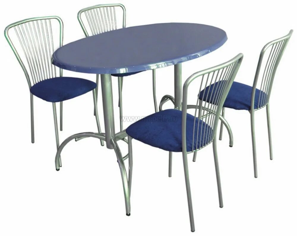 Обеденная зона Вегас (стол, 4 стула). Обеденная зона Вегас (стол, 4 стула), металлик. Стол Дуолит 1200х800. Стол для кафе Дуолит. Производитель обеденных столов