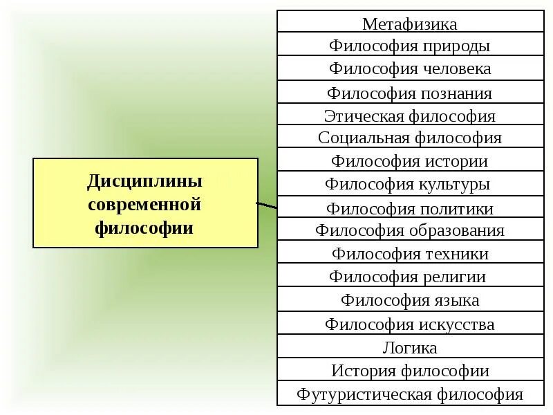 Систематическая философия. Философские дисциплины список. Разделы философии образования. История философии как дисциплина. История философии дисциплины