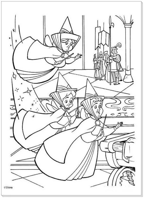 Спящая красавица раскраска для детей распечатать Sleeping Beauty coloring pages for kids Sleeping beauty Coloring Pages for Kid