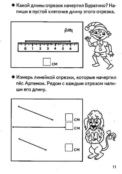 Измерение длины старшая группа