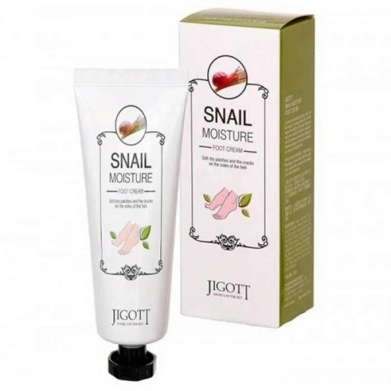 Jigott муцин улитки. Увлажняющий крем для ног с экстрактом слизи улитки Jigott Snail Moisture foot Cream. Крем для ног Jigott с улиткой, 100мл. Snail Moisture foot Cream 100 ml. Крем для ног «муцин улитки» - Snail Moisture foot Cream.