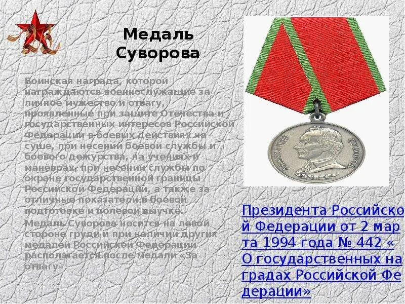 Доклад при награждении. Доклад при награждении