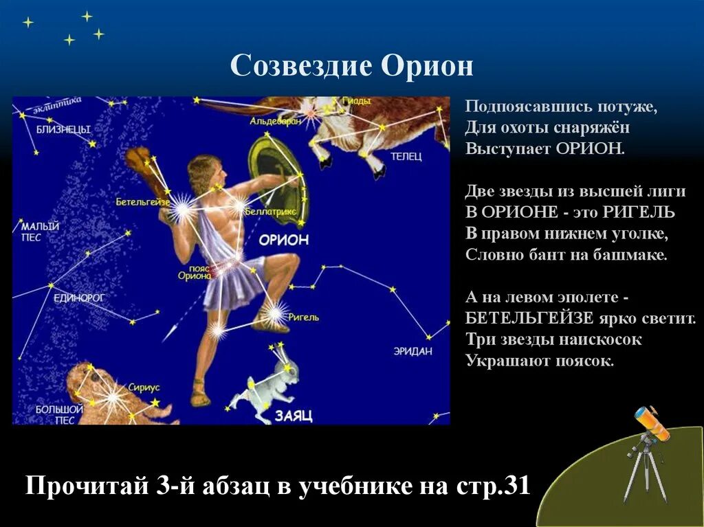 Созвездия 3 класс. Созвездие Орион. Созвездие Орион окружающий мир 2 класс. Созвездие Орион окружающий мир. Название двух ярких звезд в созвездии Орион.