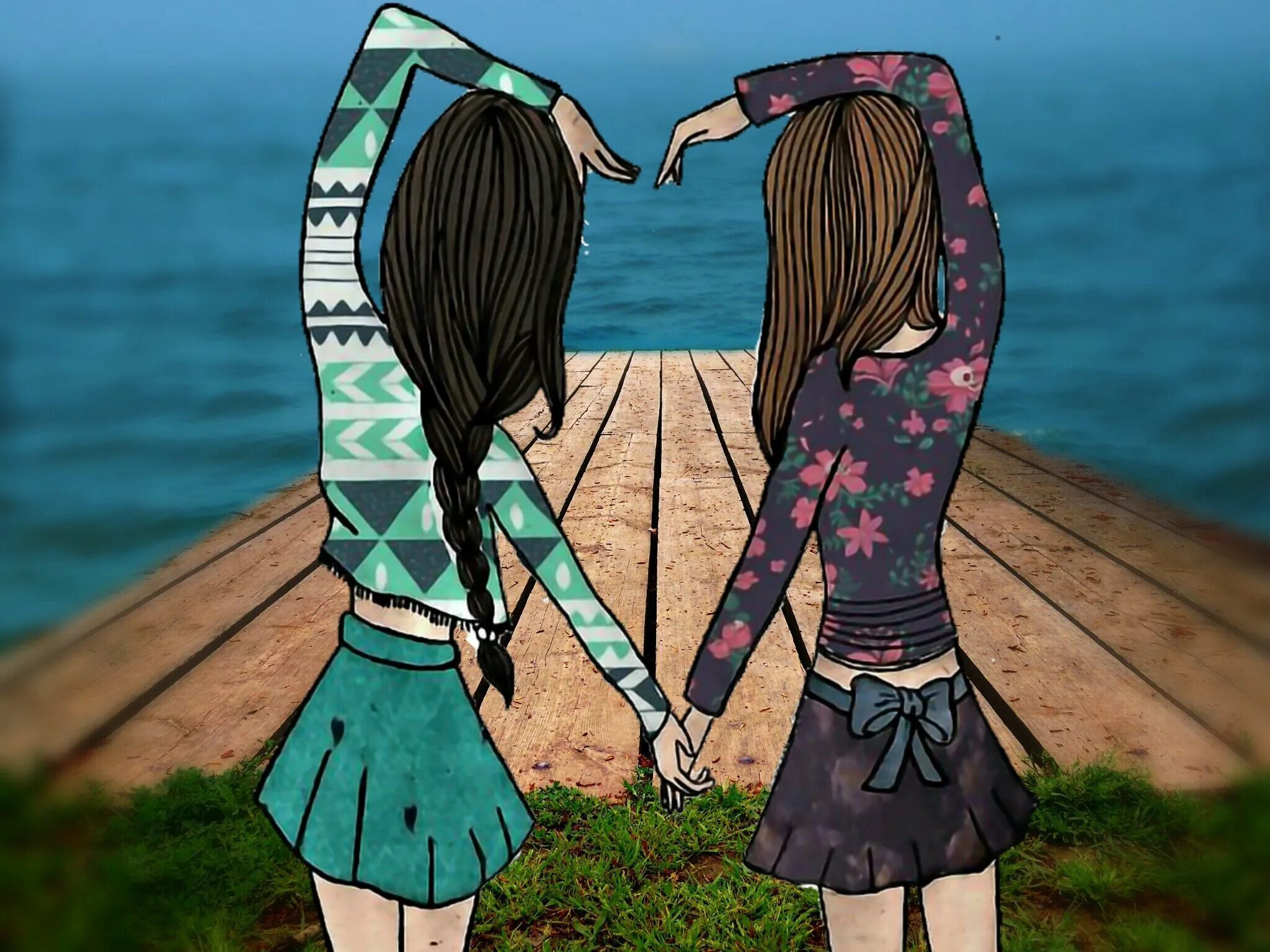 Подруги мультяшные и красивые. Две чтобы можно было. Лучшие подруги. Мультяшные девочки. Две чтобы можно было.