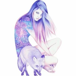 Девочка животное рисунок