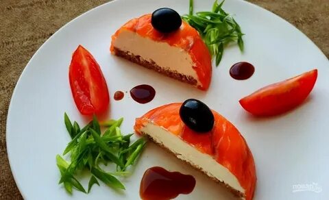 Красная рыба и сыр закуска