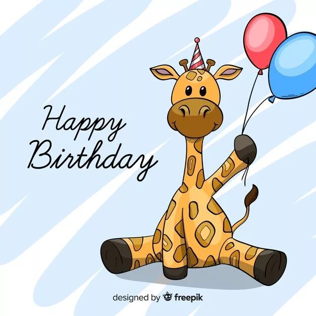 Рисунок на день рождения. Прикольные рисунки на день рождения. Веселый рисунок день рождения. Открытка с жирафом с днем рождения.