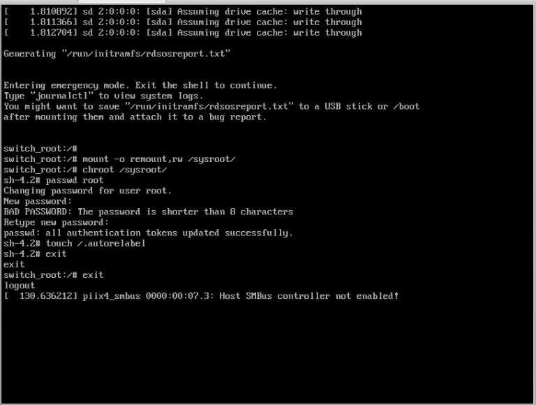 Root default. Root user. какой пароль у centos 7. как выбирается root switch?. применение утилиты horusec скриншот.