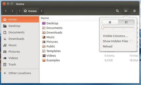 Ubuntu скрытые файлы