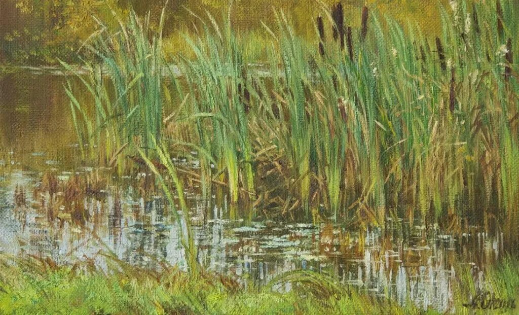 Живопись , художник рылов ,река, камыши. Камыши маслом. Камыш на картинах художников. Камыши акварель. Камыши в озере живопись.