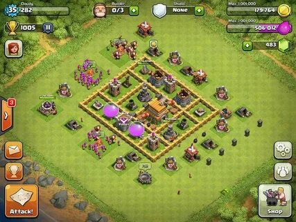 Карта clash of clans