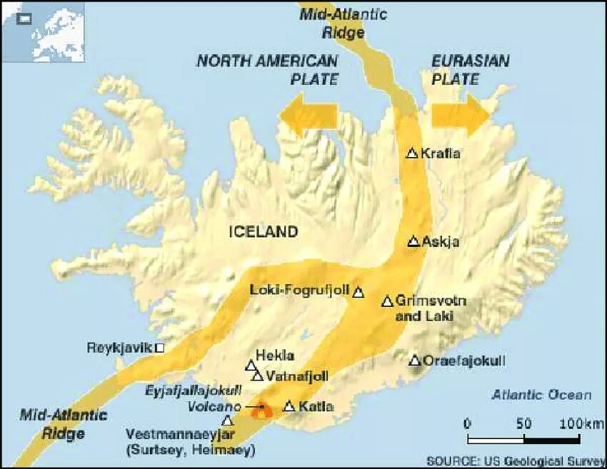 На каком материке находится вулкан гекла. Вулканы Исландии на карте. Геологическая карта Исландии. Вулкан Гекла на карте Исландии. Геология Исландии карта.