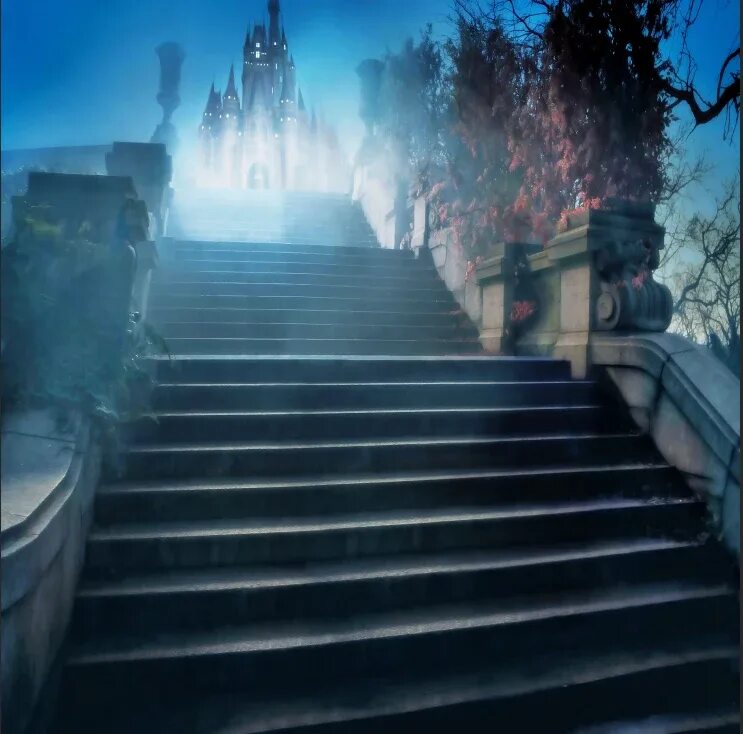 Сказочная лестница. Лестница в замке. Сказочная лестница во Дворце. Дворец Золушки. Step night