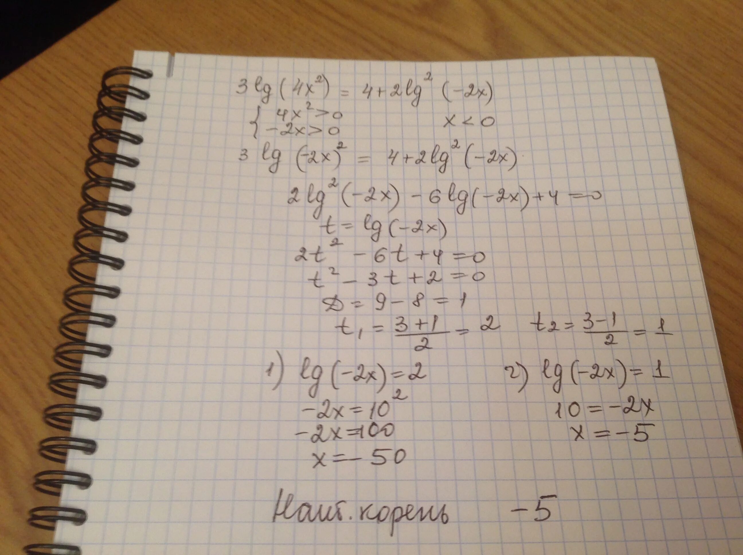 2lgx-lg4= -LG(5-x2. LG(3-2x)=2lg2. LG(X+4)-LG(X-3)=lg8. LG(4x-4)>=2. Lg x 4 2 x 0