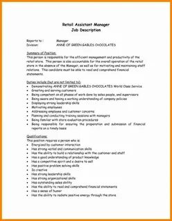 Managers job description