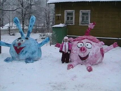 Лепим из снега