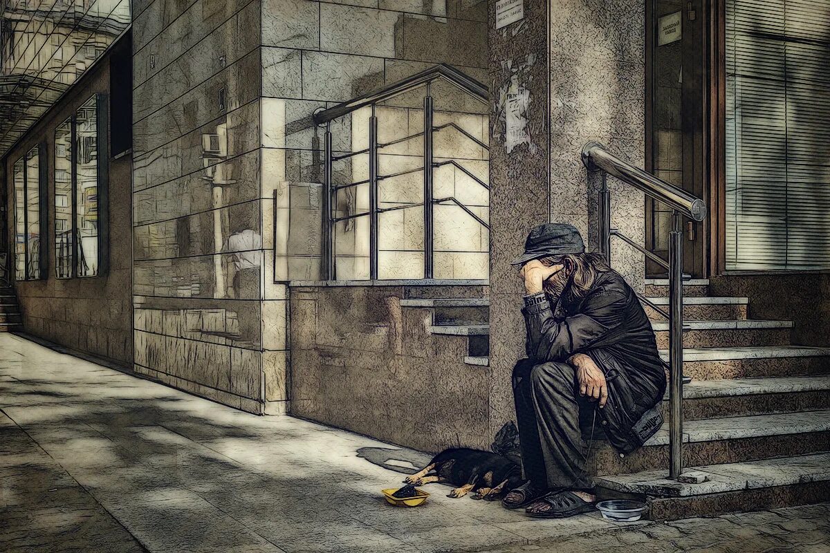 Пр зреть бездомного. Картина бездомные. Бездомный картина живопись. Бездомный арт на улице. Бездомный рисунок.