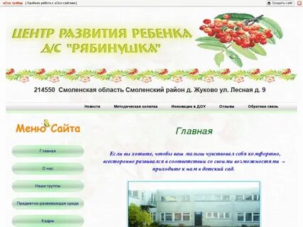 Сайт детского сада рябинушка