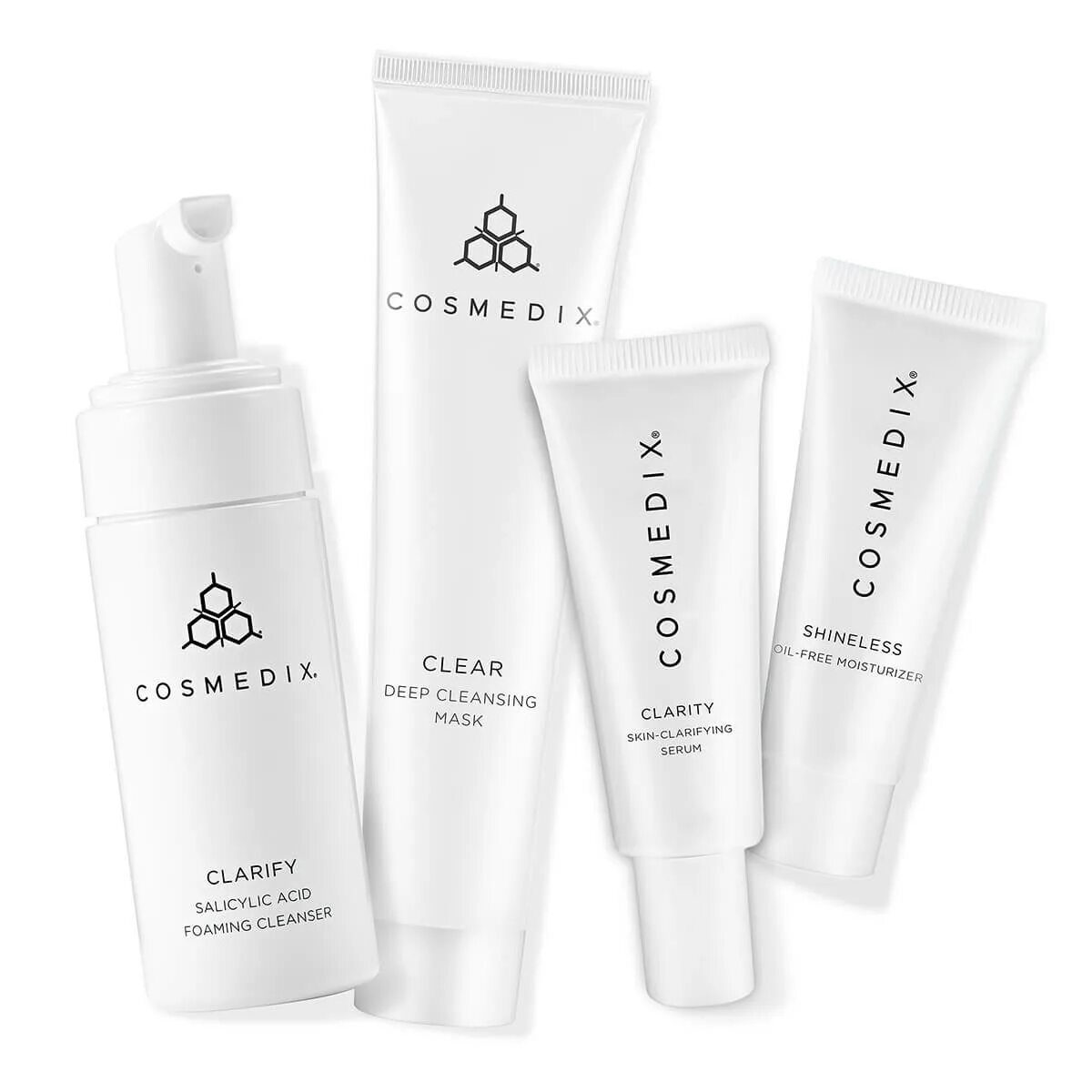 Clarifying cleansing. COSMEDIX combination Skin Kit. COSMEDIX clarify Salicylic acid Foaming Cleanser, 60ml. COSMEDIX shineless. Clarity COSMEDIX.