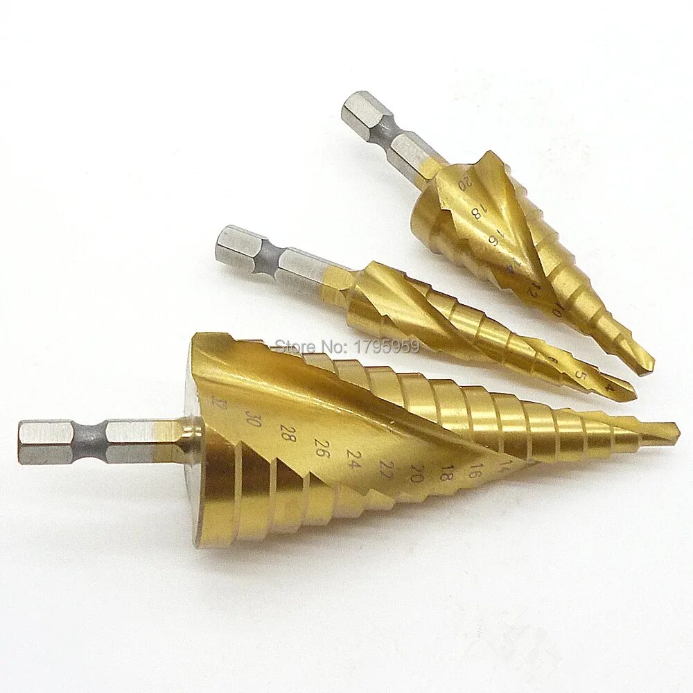 сверло ступенчатое спиралевидное 42мм. ступенчатое сверло с титановым покрытием. ступенчатое сверло с титановым покрытием. сверло ступенчатое 4-32. ступенчатое сверло с титановым покрытием.