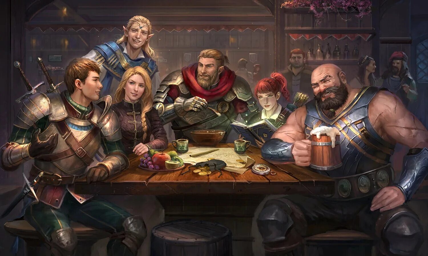 группа приключенцев днд арт. днд элементалист. днд партия приключенцев арт. сюжеты подземелья и драконы. днд игра.